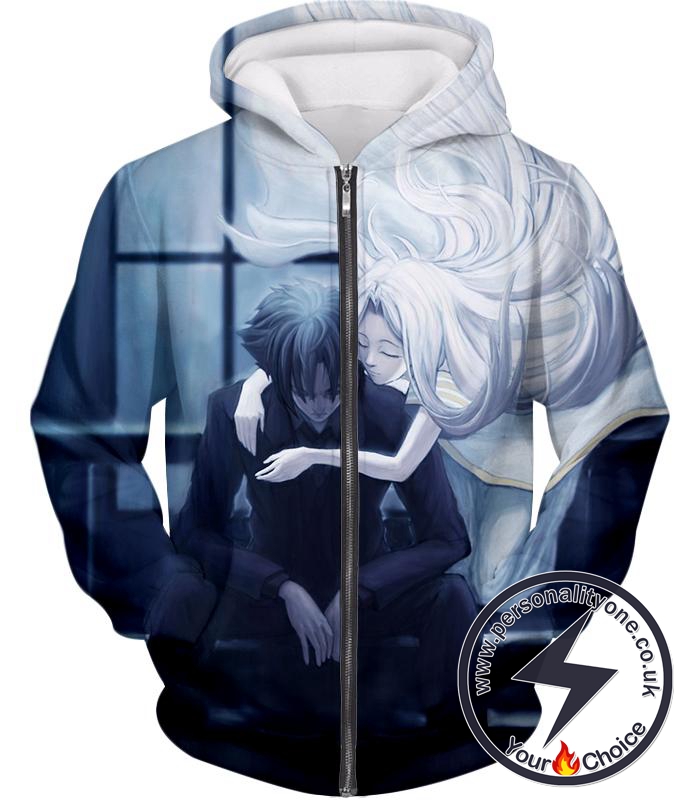 Fate Stay Night Fate Kiritsugu Emiya and Irisvile Von Einzbern Cool Zip Up Hoodie